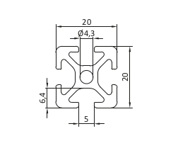 Profil aluminiowy 20X20 [5]