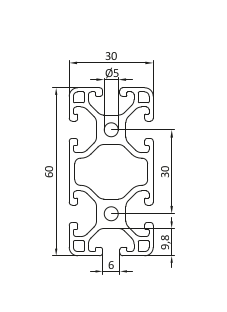 Profil aluminiowy 30x60L [6]