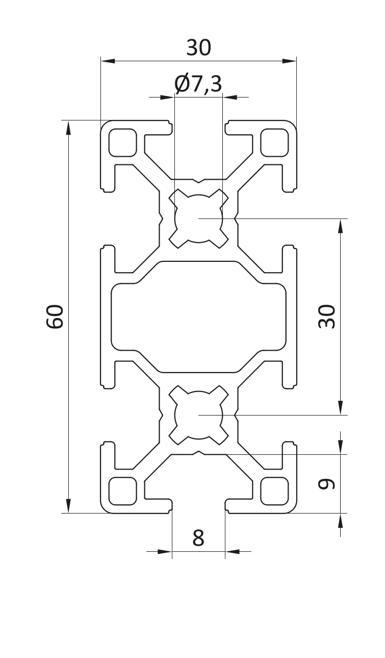 Profil aluminiowy 30x60 [8]