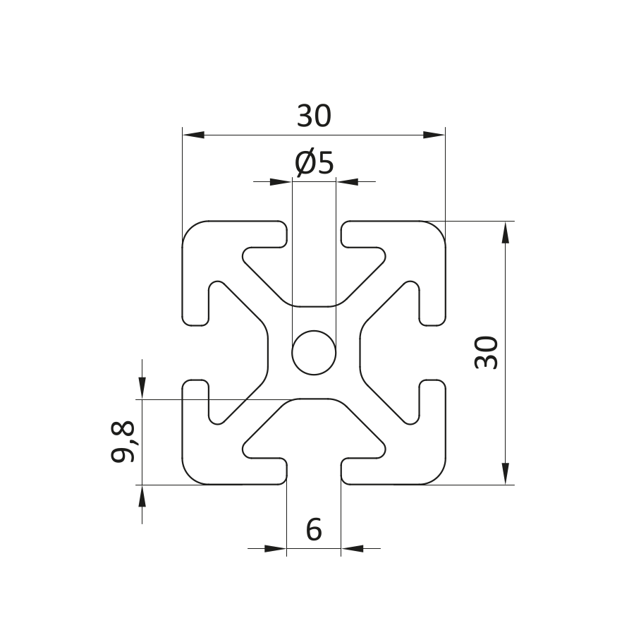 Profil aluminiowy 30x30 [6]