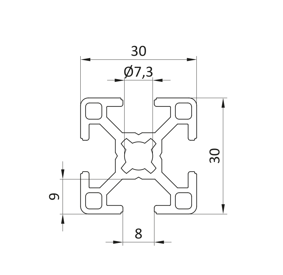 Profil aluminiowy 30x30 [8]