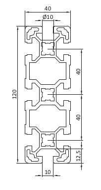 Profil aluminiowy 40x120L [10]