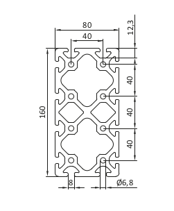 Profil aluminiowy 80x160 [8]