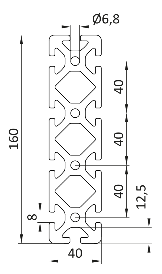 Profil aluminiowy 40x160 [8]