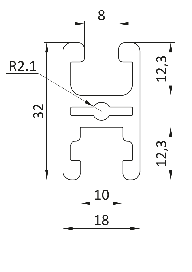 Profil aluminiowy 32x18 [8]