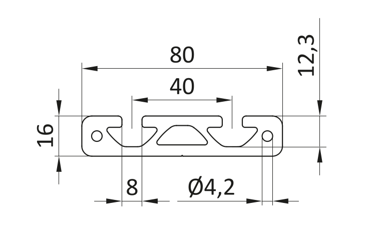 Profil aluminiowy 80x16 [8]