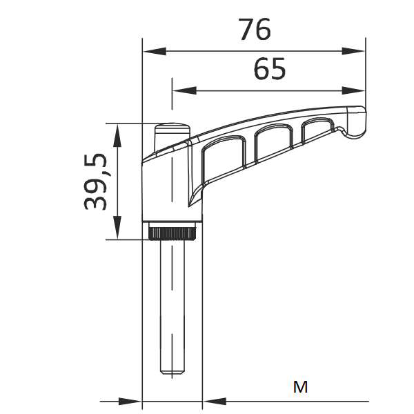 Dźwignia zaciskowa M8x55