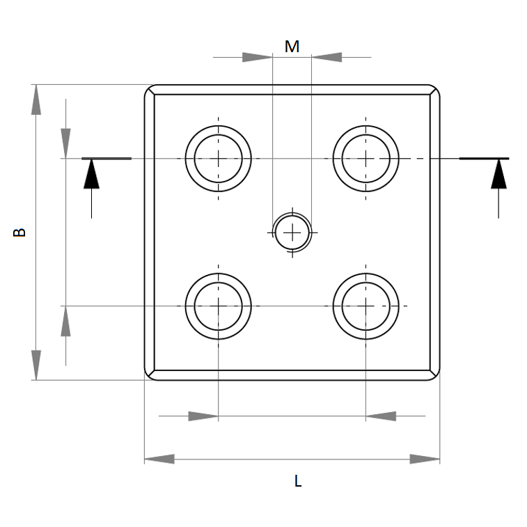 Płyta mocująca 80x80 M12