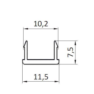 Profil maskujący [10] aluminium anodowane