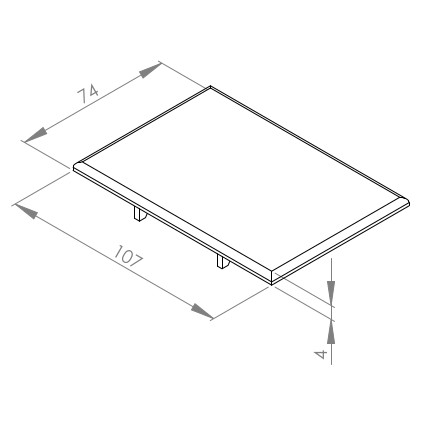 Zaślepka dla kątownika 80x80