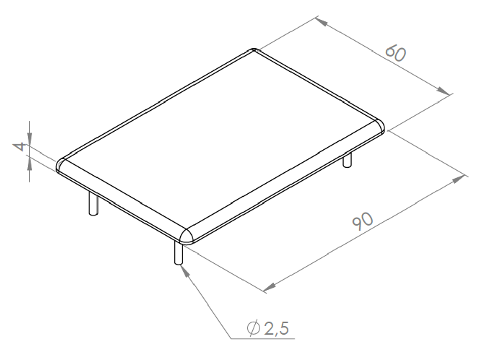 Zaślepka dla profili aluminiowych 60x90