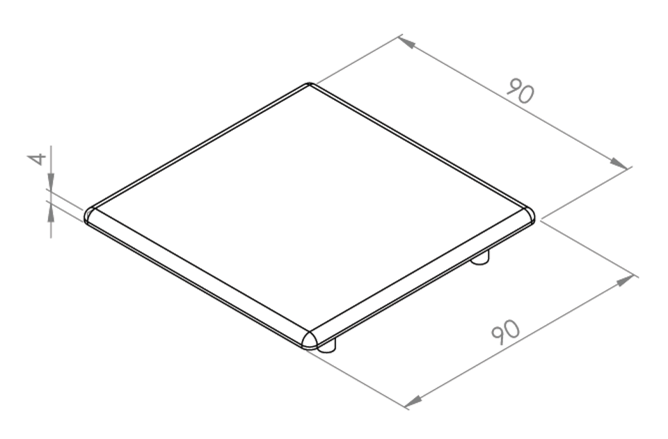 Zaślepka dla profili aluminiowych 90x90L