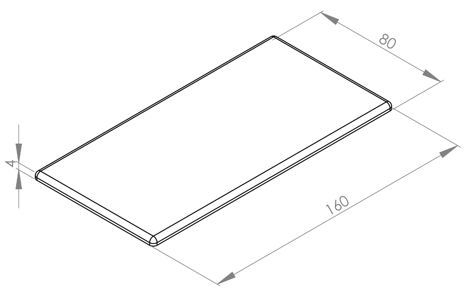 Zaślepka dla profili aluminiowych 80x160